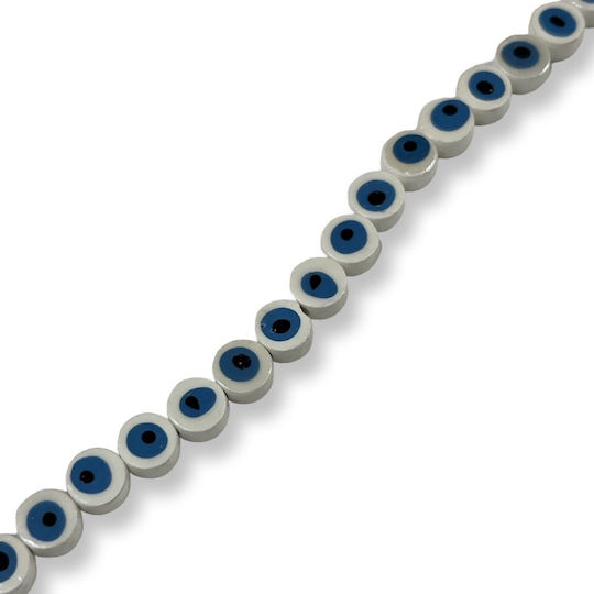 Μάτι Σμάλτο Επίπεδη 8*5mm 18 Τμχ