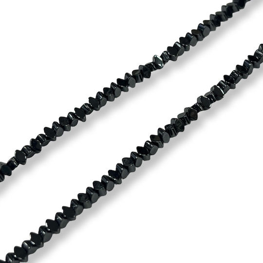 Αιματίτης Χάντρα Μαύρο 3*2mm 2 Τμχ