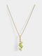 Vogue Vogue Necklace with Gold Plated Silver with Zircon Green