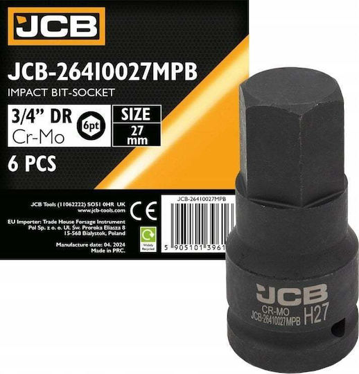 JCB Pneumatic Socket with 3/4" Frame Host Diameter 3/4" / 27