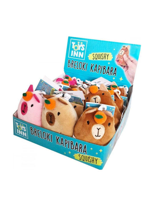 Capybara Squishy Keychain Mix Display 12 Pieces
