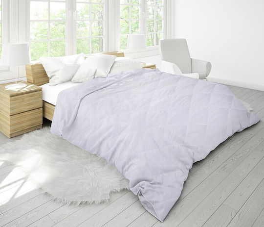 Alcam Duvet Double with Microfiber Filling 200x220cm Blanche 350 GSMGsm