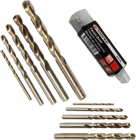 Forsage Forsage Set of 10 Drills with Cylindrical Shank for Metal