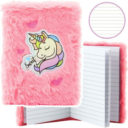 Lean Toys Notebook 80 Sheets A6 Ruled Pink