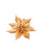Ornament suspendat Floare Plastic Auriu Set 5buc