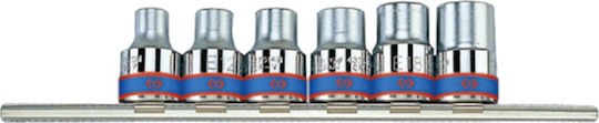 King Tony Nüsse mit Vierkant-Antrieb 1/2" Set 6Stück