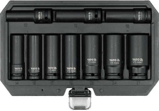 Yato Long Pneumatic Socket with 1/2" Frame Host Diameter 10mm