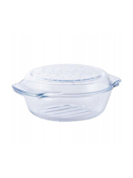 Simax Στρογγυλό Πυρίμαχο Σκεύος με Καπάκι 1800ml
