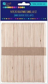 Dp Craft Creative Craft Sticks Dpcraft Jumbo Natural 14.8x1.7cm 60 Pieces Dalprint