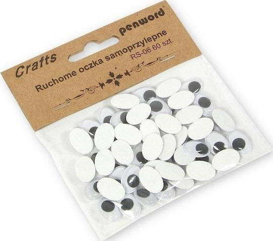 Polsirhurt Κινούμενα Μάτια Rs-06 10x15mm Αυτοκόλλητα 60 Τεμάχια