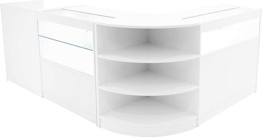 Europa Led Shop Counter Set B900 C900 Tb60 & Lm60 Weiß