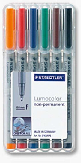 Staedtler Staedtler Marker for Slides Lumocolor F Nonperm 6 Pieces