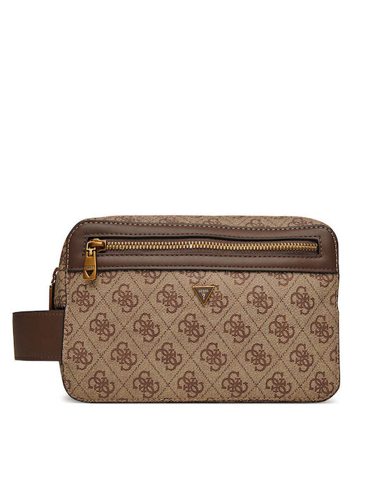 Guess Herren Necessaire Beauty Case in Braun Farbe