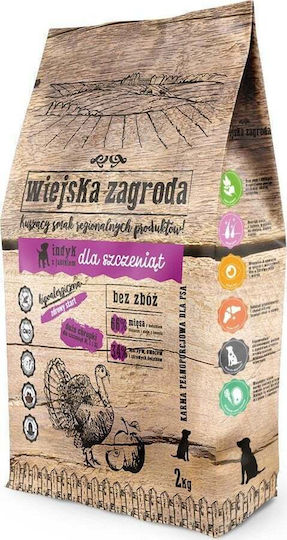 Wiejska Zagroda 2kg Trockenfutter für Welpen mit Türkei und Apfel