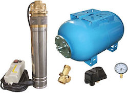 Komplettes Hydrofor-System Kit Omnigena Skm 200/80 Tauchpumpe 80-Liter Tank Druckschalter 5-Wege Anschluss Druckmesser Komplettes Hydrofor-System Kit Omnigena Skm 200/80 Tauchpumpe 80-Liter Tank Druckschalter 5-Wege Anschluss Druckmesser