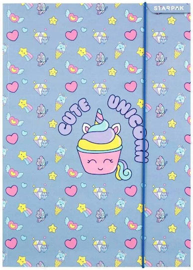 A4 Unicorn Folder Elastic Stk Fol10/100