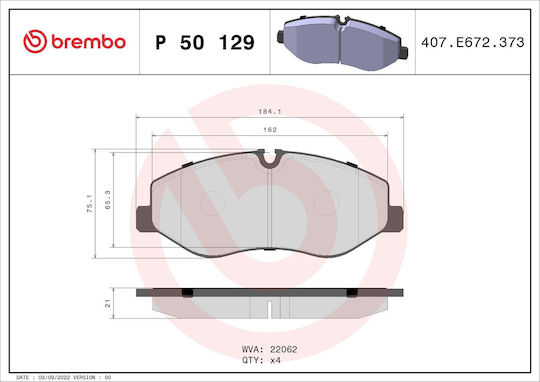 Brembo Bremsbelag Set Scheibenbremse P 50 129