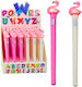 Glowing Pen Pink Flamingo Blue Ink 0.7mm Mix Lean