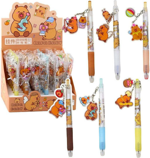 Gel Stift Capybara Schlüsselanhänger Blaue Tinte 14,5cm Mix