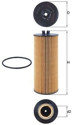 Mahle Oil Filter Ox 174d