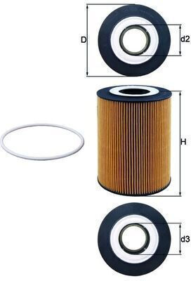 Mahle Oil Filter Ox 359d