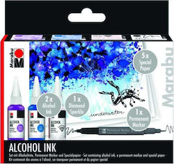 Комплект Алкохолни Мастила Marabu Underwater 3x20ml