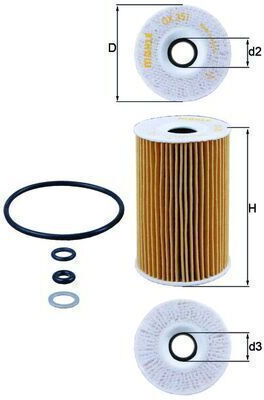 Mahle Oil Filter Ox 351d