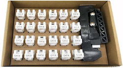 24 Pieces Cat6 UTP Keystone Module Set Crimping Tool 24 Pieces Cat6 UTP Keystone Module Set Crimping Tool