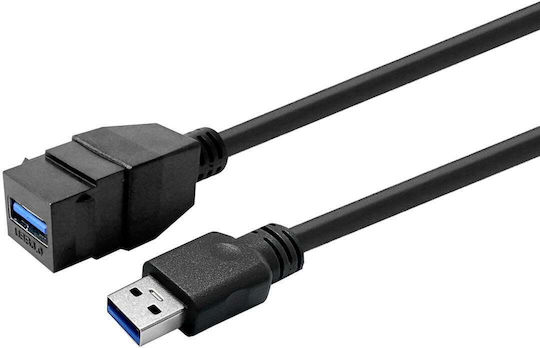 Keystone Schwarzes Usb 3.0 A-Frauen Zu Usb 3.0 A-Männer