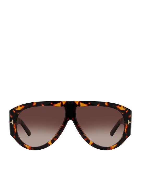 Unisex Sonnenbrille mit Braun Schildkröte Kunst...