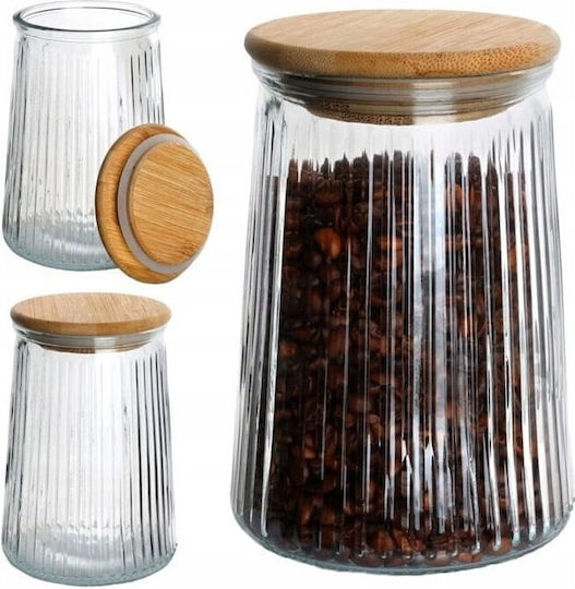 Koopman Vase General Use with Lid Glass Transparent 950ml