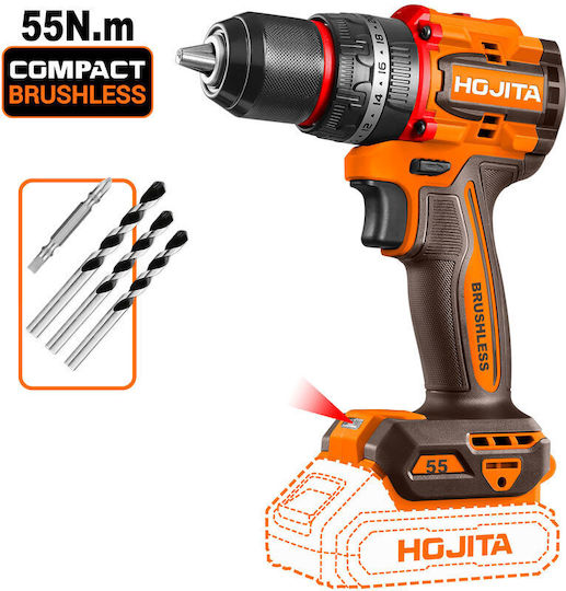 HJIDL205581 Percussive Drill Driver Battery Solo Brushless 20V