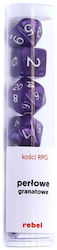 Rebel RPG Dice Set Pearl Purple Rebel RPG Dice Set Pearl Purple