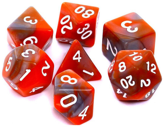 Σετ Ζαριών Rebel Rpg Δίχρωμα Πορτοκαλί-γκρι 106472