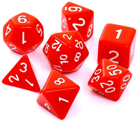 Rebel Σετ Ζαριών Rpg Ματ Κόκκινα 106187