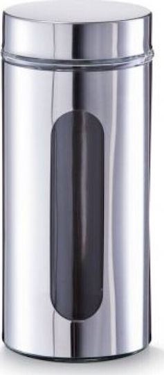 Zeller General Use Vase with Lid Metallic Silver 1200ml