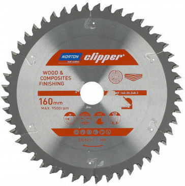 Norton Norton Δίσκος Κοπής Ξύλου με 48 Δόντια 260mm