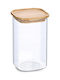 Zeller Vase General Use with Lid Glass Transparent 1400ml