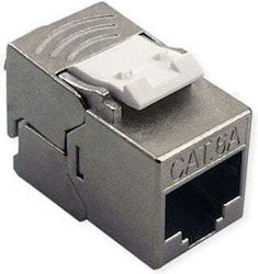 Roline Keystone Jack Cat.6a Class Ea Rj-45 Stp Toolless Slim Short Silver Roline Keystone Jack Cat.6a Class Ea Rj-45 Stp Toolless Slim Short Silver