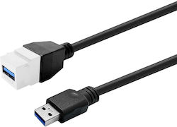 Vivolink Keystone White Usb 3.0 A-female To Usb 3.0 A-male Vivolink Keystone White Usb 3.0 A-female To Usb 3.0 A-male