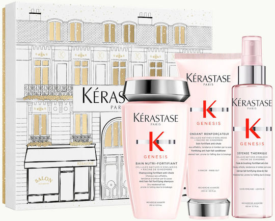 Genesis Hair Care Set Reconstruction & Nourishment with Shampoo Conditioner and Heat Protection 3 Pieces