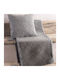 Rythmos Charlie Zweisitzer-Sofa Überwurf Chenille 180x240cm Grau