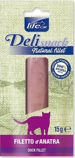Life Pet Care Life Cat 15g Deli Snack Gekochtes Entenfilet