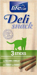 Life Pet Care Life Cat Deli Γαλοπούλα + Κουνέλι 3τμχ X 5g Deli Snacks