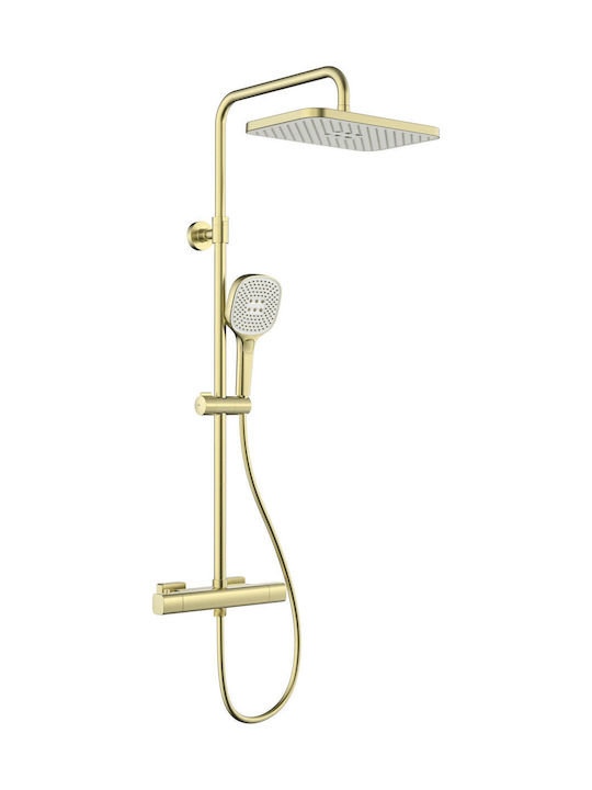 KFA Duschsäule mit Armatur Gold