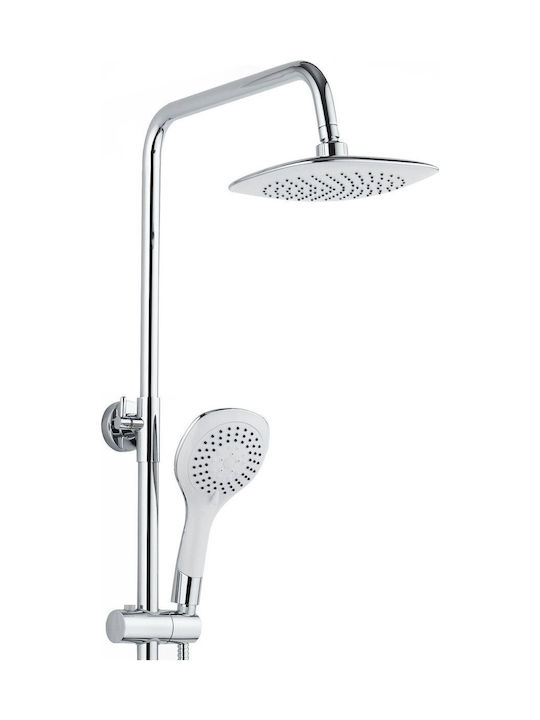 Domoletti Duschsäule ohne Armatur Silber Domoletti Duschsäule ohne Armatur Silber