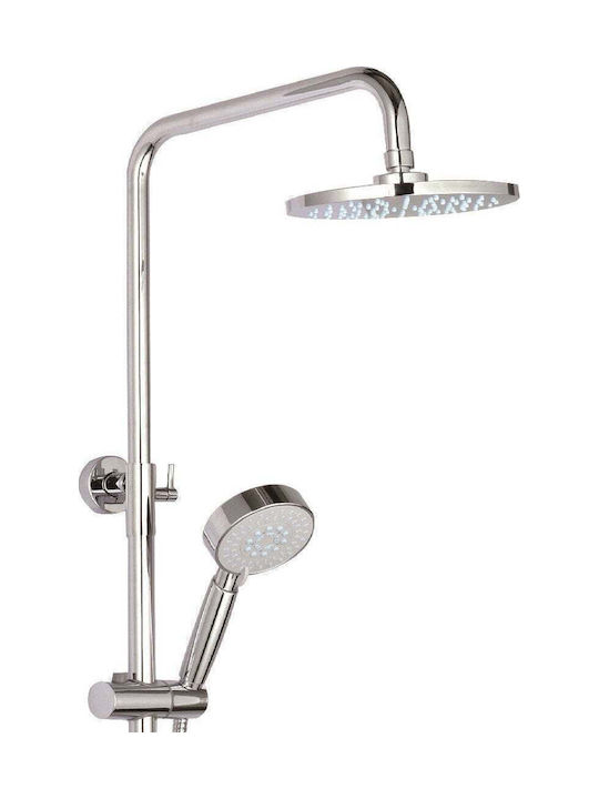 Domoletti Duschsäule ohne Armatur Silber Domoletti Duschsäule ohne Armatur Silber