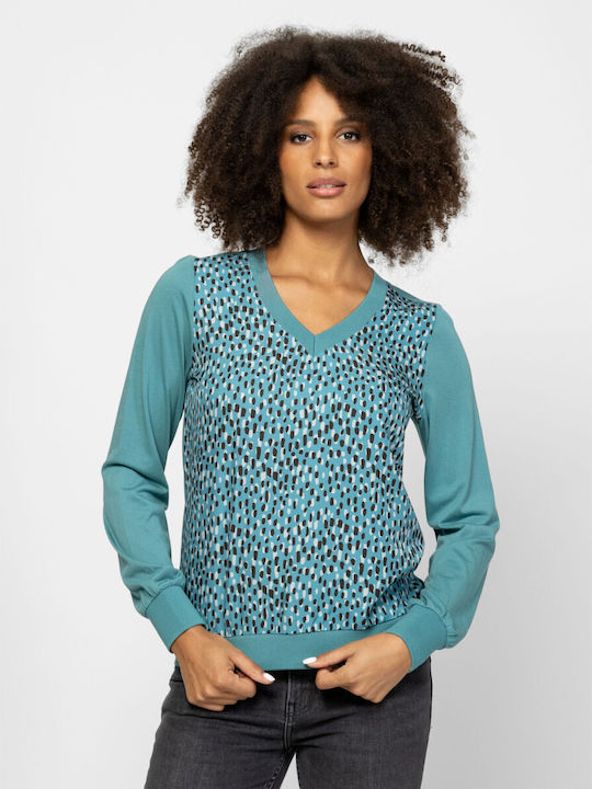 Heavy Tools Women's Blouse Petrol Blue