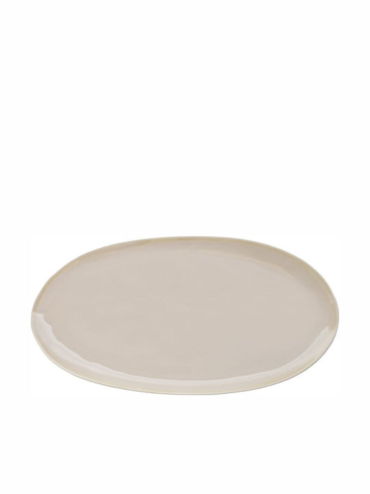 Teller Untiefe Oval Beige 34.5x15cm