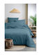 Eurofirany Bettbezug Baumwolle Einzelbett 140x200 Blau